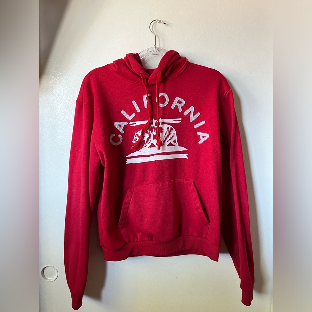 Red california hoodie